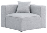 Cube Modular Corner Chair in Elegant Linen Fabric - Create Your Dream Seating Arrangement Today!