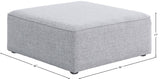 Cube Modular Ottoman with Elegant Linen Upholstery – Create Custom Seating Arrangements Effortlessly!