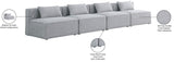 Cube Modular Sofa - Elegant Linen Textured Upholstery for Custom Comfort and Contemporary Style
