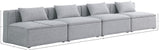 Cube Modular Sofa - Elegant Linen Textured Upholstery for Custom Comfort and Contemporary Style