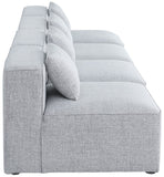 Cube Modular Sofa - Elegant Linen Textured Upholstery for Custom Comfort and Contemporary Style