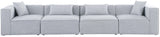 Cube Modular Sofa - Elegant Linen Textured Upholstery for Custom Comfort and Contemporary Style
