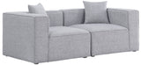 Cube Modular Sofa - Elegant Linen Textured Upholstery for Custom Comfort and Contemporary Style