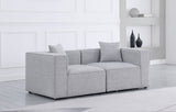 Cube Modular Sofa - Elegant Linen Textured Upholstery for Custom Comfort and Contemporary Style