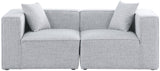 Cube Modular Sofa - Elegant Linen Textured Upholstery for Custom Comfort and Contemporary Style