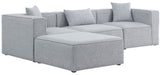 Cube Modular Sectional Sofa - Elegant Cream Linen Fabric with Customizable Configurations & Style