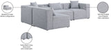 Cube Modular Sectional Sofa - Elegant Cream Linen Fabric with Customizable Configurations & Style
