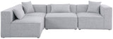 Cube Modular Sectional Sofa - Elegant Cream Linen Fabric with Customizable Configurations & Style