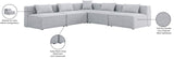 Cube Modular Sectional Sofa - Elegant Cream Linen Fabric with Customizable Configurations & Style