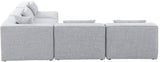 Cube Modular Sectional Sofa - Elegant Cream Linen Fabric with Customizable Configurations & Style