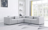 Cube Modular Sectional Sofa - Elegant Cream Linen Fabric with Customizable Configurations & Style