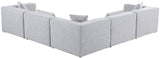 Cube Modular Sectional Sofa - Elegant Cream Linen Fabric with Customizable Configurations & Style