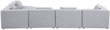 Cube Modular Sectional Sofa - Elegant Cream Linen Fabric with Customizable Configurations & Style