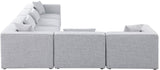 Cube Modular Sectional Sofa - Elegant Cream Linen Fabric with Customizable Configurations & Style