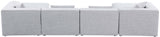 Cube Modular Sectional Sofa - Elegant Cream Linen Fabric with Customizable Configurations & Style