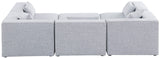 Cube Modular Sectional Sofa - Elegant Cream Linen Fabric with Customizable Configurations & Style