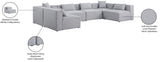 Cube Modular Sectional Sofa - Elegant Cream Linen Fabric with Customizable Configurations & Style