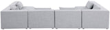 Cube Modular Sectional Sofa - Elegant Cream Linen Fabric with Customizable Configurations & Style