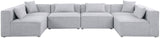 Cube Modular Sectional Sofa - Elegant Cream Linen Fabric with Customizable Configurations & Style