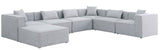 Cube Modular Sectional Sofa - Elegant Cream Linen Fabric with Customizable Configurations & Style