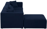 Cube Modular Sectional Sofa - Elegant Cream Linen Upholstery for Customizable Contemporary Comfort