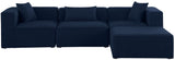 Cube Modular Sectional Sofa - Elegant Cream Linen Upholstery for Customizable Contemporary Comfort
