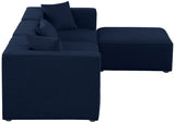 Cube Modular Sectional Sofa - Elegant Cream Linen Upholstery for Customizable Contemporary Comfort