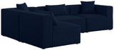 Cube Modular Sectional Sofa - Elegant Cream Linen Upholstery for Customizable Contemporary Comfort
