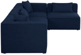 Cube Modular Sectional Sofa - Elegant Cream Linen Upholstery for Customizable Contemporary Comfort