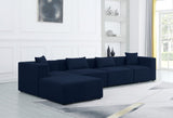 Cube Modular Sectional Sofa - Elegant Cream Linen Upholstery for Customizable Contemporary Comfort
