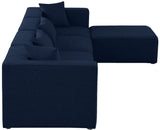 Cube Modular Sectional Sofa - Elegant Cream Linen Upholstery for Customizable Contemporary Comfort
