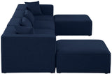 Cube Modular Sectional Sofa - Elegant Cream Linen Upholstery for Customizable Contemporary Comfort