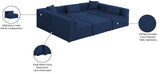 Cube Modular Sectional Sofa - Elegant Cream Linen Upholstery for Customizable Contemporary Comfort