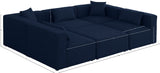 Cube Modular Sectional Sofa - Elegant Cream Linen Upholstery for Customizable Contemporary Comfort