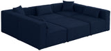 Cube Modular Sectional Sofa - Elegant Cream Linen Upholstery for Customizable Contemporary Comfort