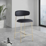 Lupita - Counter Stool With Brushed Gold Frame (Set of 2)