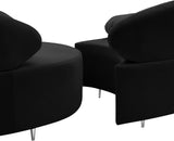 Vivacious Velvet Sectional Sofa Set with Gold & Chrome Legs, Pillows Included for Ultimate Comfort