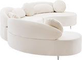 Vivacious Velvet Sectional Sofa Set with Gold & Chrome Legs, Pillows Included for Ultimate Comfort