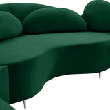 Vivacious Velvet Sectional Sofa Set with Gold & Chrome Legs, Pillows Included for Ultimate Comfort