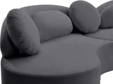 Vivacious Velvet Sectional Sofa Set with Gold & Chrome Legs, Pillows Included for Ultimate Comfort