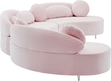 Vivacious Velvet Sectional Sofa Set with Gold & Chrome Legs, Pillows Included for Ultimate Comfort