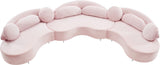 Vivacious Velvet Sectional Sofa Set with Gold & Chrome Legs, Pillows Included for Ultimate Comfort