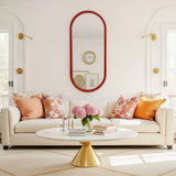 Osman Glossy Intense Rust Wall Mirror