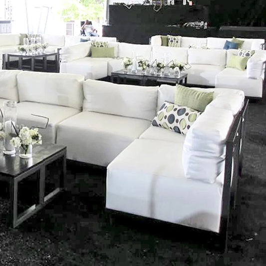 Axis Corner Chair Avanti White Titanium Frame