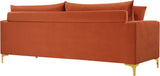 Naomi Velvet Sofa - Luxurious Comfort with Customizable Legs & Cozy Pillows for Stylish Living Rooms
