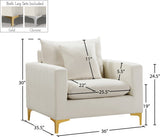 Naomi Velvet Chair – Luxurious Contemporary Design with Customizable Legs and Cozy Pillows Included