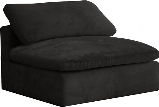 Cozy Armless Modular Chair: Luxurious Fiber-Filled Cushions for Ultimate Comfort and Style