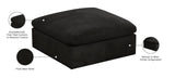 Cozy Modular Ottoman - Elegant Contemporary Design with Luxurious Fiber-Filled Comfort and Style