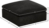 Cozy Modular Ottoman - Elegant Contemporary Design with Luxurious Fiber-Filled Comfort and Style