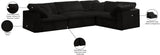 Cozy 4-Piece Modular Sectional Sofa - Luxurious Fiber-Filled Cushions for Ultimate Comfort and Style